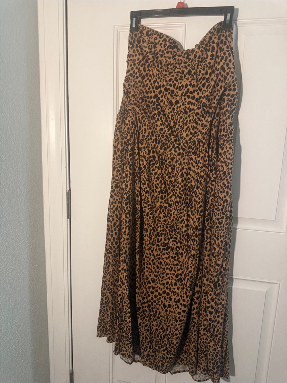 Universal Thread Leopard-Print Maxi Skirt in Tan and Black